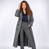 Suzanne | Trench long élégant à double boutonnage