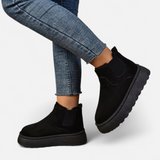 Lyanna | Bottines à Plateforme en Peluche pour Femme – Style Doux & Chic