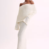 Orélia | Robe Maxi Bouclée Épaules Dénudées