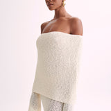 Orélia | Robe Maxi Bouclée Épaules Dénudées