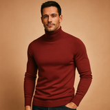 Romain | Pull en maille ajusté à col polo côtelé pour homme