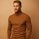 Romain | Pull en maille ajusté à col polo côtelé pour homme
