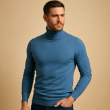 Romain | Pull en maille ajusté à col polo côtelé pour homme