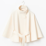 Laurence | Cape femme élégante avec ceinture et col haut
