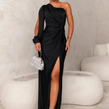 Robe de Soirée à Épaule Dénudée Seraphine pour Femmes