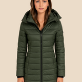 Madeleine | Veste femme matelassée légère avec capuche et fermeture éclair