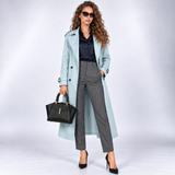 Suzanne | Trench long élégant à double boutonnage