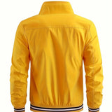 Théodore | Veste Décontractée Unie à Col Montant pour Mi-Saison