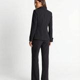 Manon | Blazer ajusté à col montant et boutons dorés