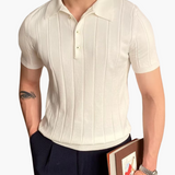 Théodore | Polo en tricot slim fit texturé pour homme
