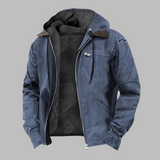 Élias | Veste homme chic en coton bleu marine confortable