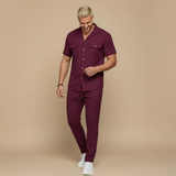 Gaspard | Ensemble Chemise à Manches Courtes et Pantalon Texturé