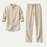 Bastien | Ensemble d'été chemise et pantalon en coton léger