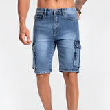 Noé | Short cargo en denim à coupe décontractée