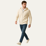 Fabien | Pull zippé homme en laine mérinos douce