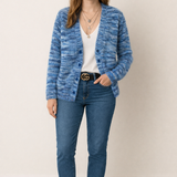 Margaux | Cardigan rayé femme en tricot à coupe décontractée