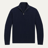 Arnaud | Pull homme à torsades avec col zippé et coupe ajustée