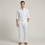 Bastien | Ensemble d'été chemise et pantalon en coton léger