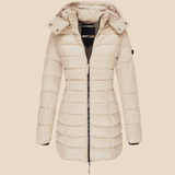 Madeleine | Veste femme matelassée légère avec capuche et fermeture éclair