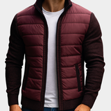 Maxime | Veste coupe-vent pour homme à devant matelassé et manches en tricot