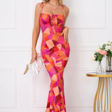 Mirellane | Robe Maxi Fleurie Ajustée et Élégante