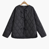 Élodie | Veste matelassée femme à nœuds, coupe élégante