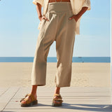 Nora | Pantalon Large Weekender Décontracté Chic