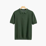 Lucien | Polo homme en maille douce avec demi-zip moderne