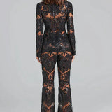 Louna | Ensemble blazer et pantalon à sequins élégants