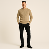 Rémi | Pull en cachemire pour homme avec texture et col rond