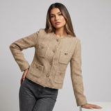 Évelyne | Veste en tweed pour femme à coupe courte