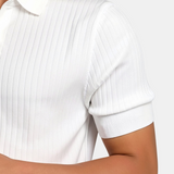 Léo | Polo blanc minimaliste à manches courtes pour homme