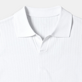Léo | Polo blanc minimaliste à manches courtes pour homme
