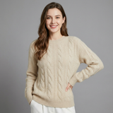Pauline | Pull en tricot à motifs câblés Lyanna