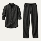 Bastien | Ensemble d'été chemise et pantalon en coton léger
