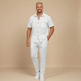 Gaspard | Ensemble Chemise à Manches Courtes et Pantalon Texturé