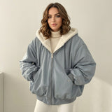 Madeleine | Veste bomber teddy double face