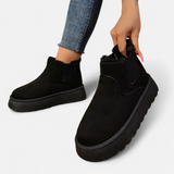 Lyanna | Bottines à Plateforme en Peluche pour Femme – Style Doux & Chic