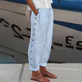 Jan | Pantalon Rayé Taille Élastique Confortable