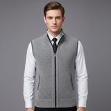 Thierry | Gilet sans manches en tricot à col montant