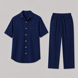Jules | Ensemble d'été masculin léger avec chemise et pantalon ample