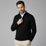 Céline | Pull à Col Zippé en Maille Fine et Coupe Ajustée