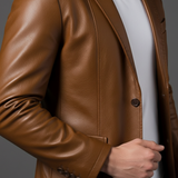 Céleste | Blazer en cuir à coupe slim