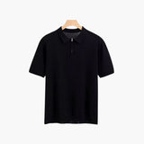 Lucien | Polo homme en maille douce avec demi-zip moderne