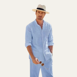 Bastien | Ensemble estival chemise et pantalon en coton léger