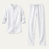 Bastien | Ensemble d'été chemise et pantalon en coton léger