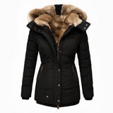 Rosélane | Manteau d’Hiver Femme à Doublure Fausse Fourrure