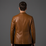 Céleste | Blazer en cuir à coupe slim