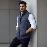 Thierry | Gilet sans manches en tricot à col montant