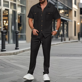 Bastien | Ensemble d'été chemise manches courtes et pantalon